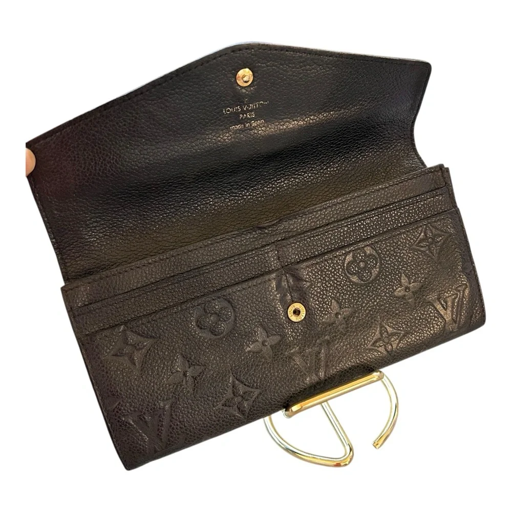 Louis Vuitton Black Monogram Empreinte Envelope Wallet – Noir EUC - Picture 4 of 11